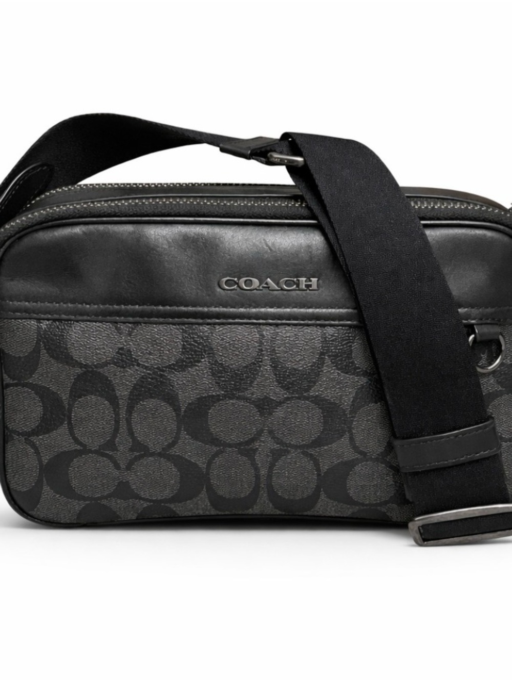 Coach Black Signature Messenger Bag